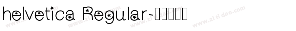 helvetica Regular字体转换